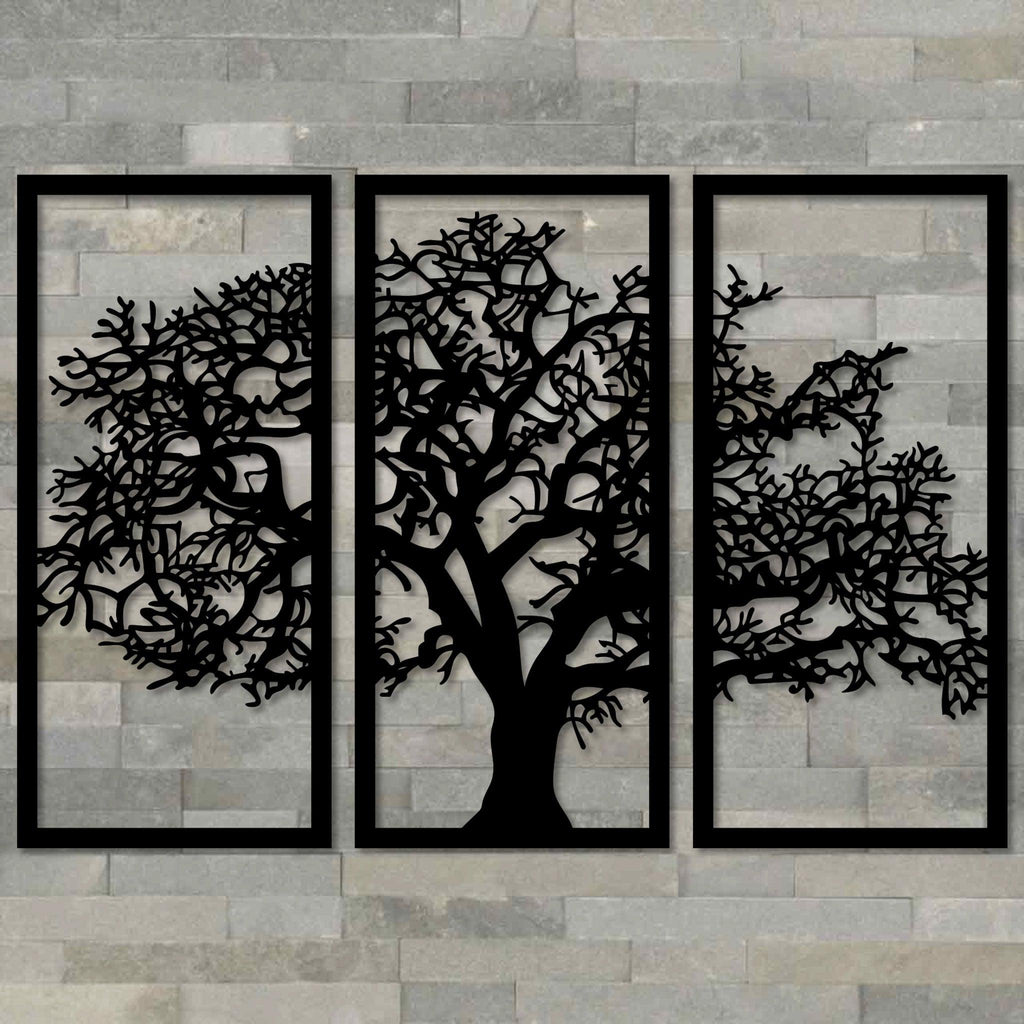 Tree Panels Metal Wall Art