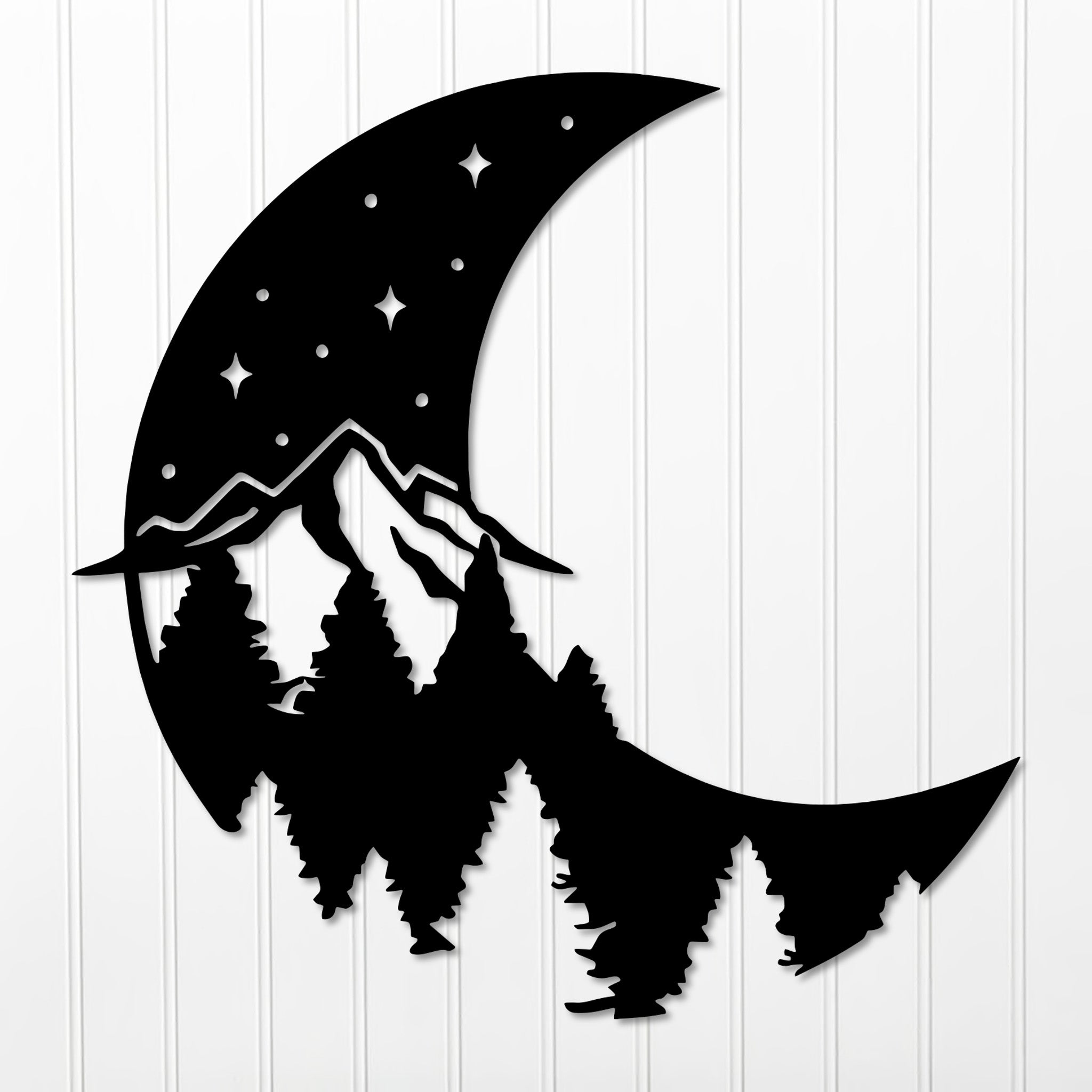 Moon Nightscape Wall Art | Metal Accents & Home Decor | K&S Design
