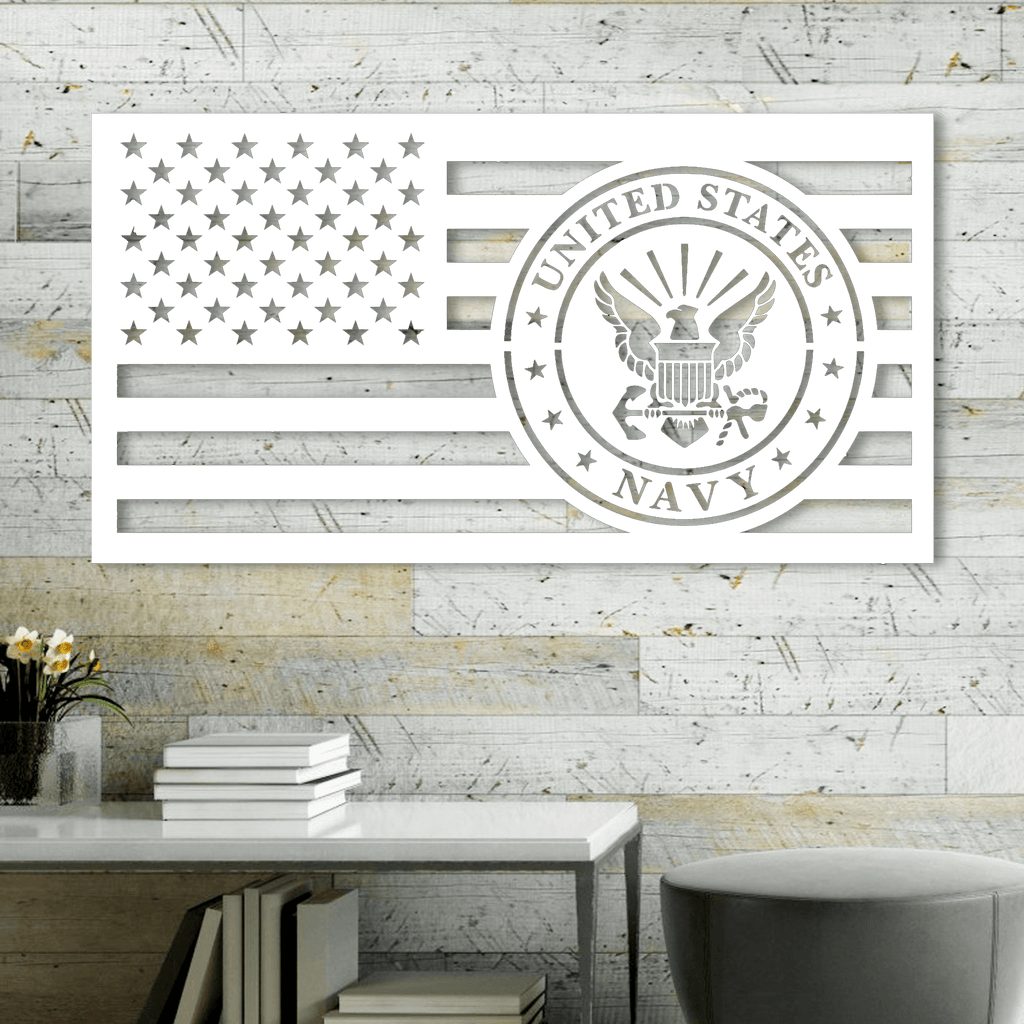 Navy Seal Flag Wall Art Metal Military Decor Made In The Usa Kands