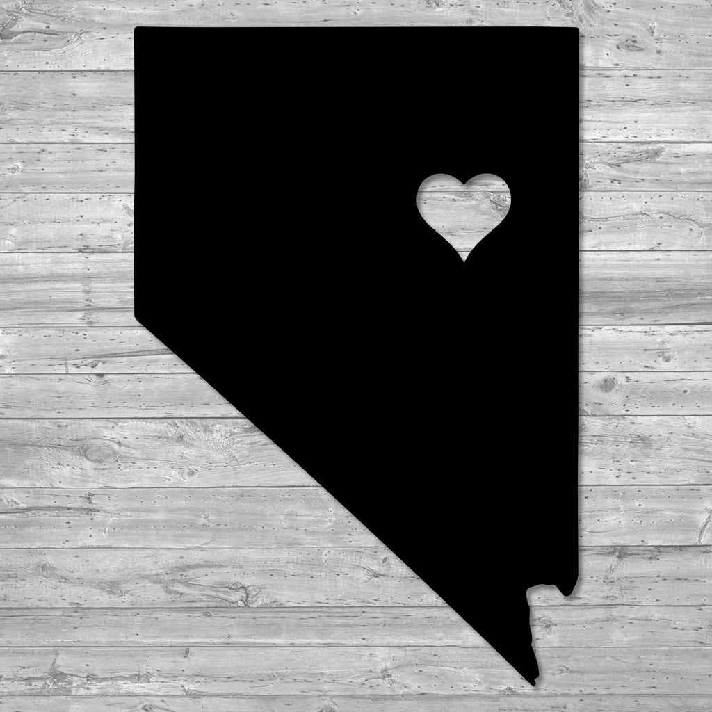 Nevada Heart Metal Wall Decor