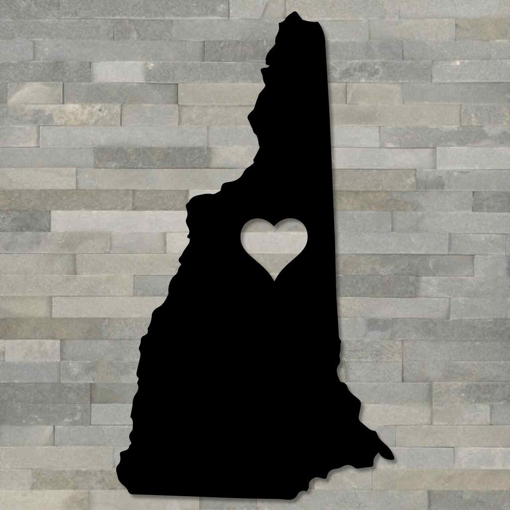 New Hampshire Heart Metal Wall Decor