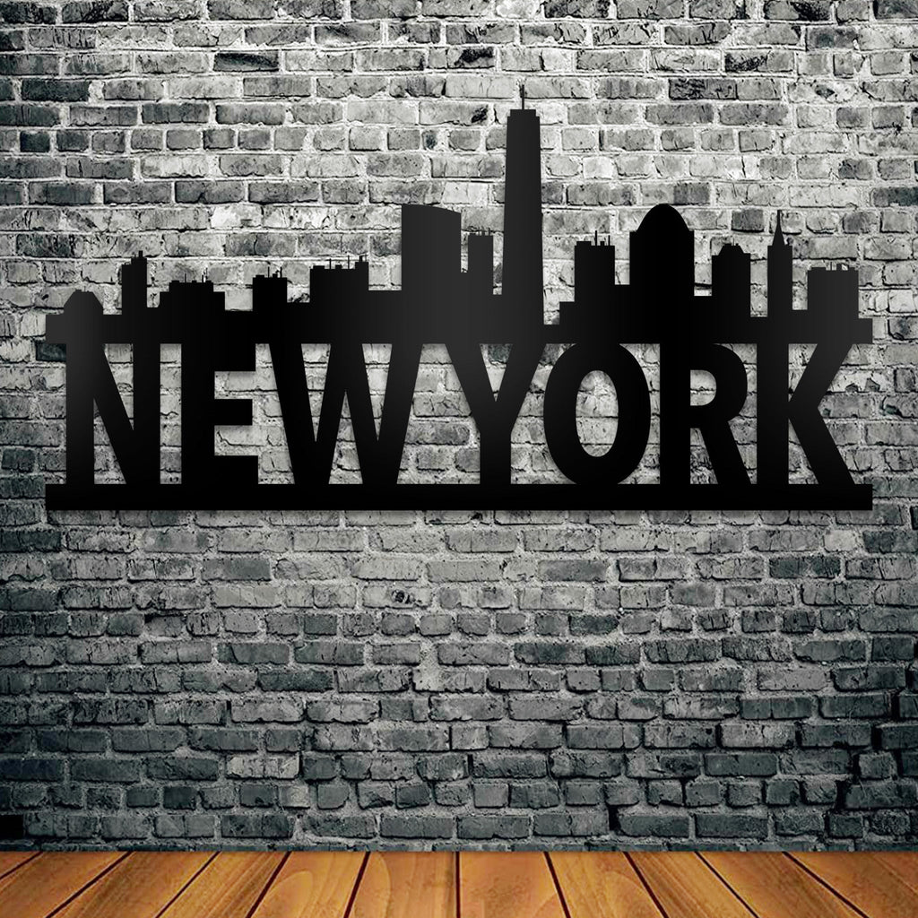 New York Skyline Metal Wall Decor