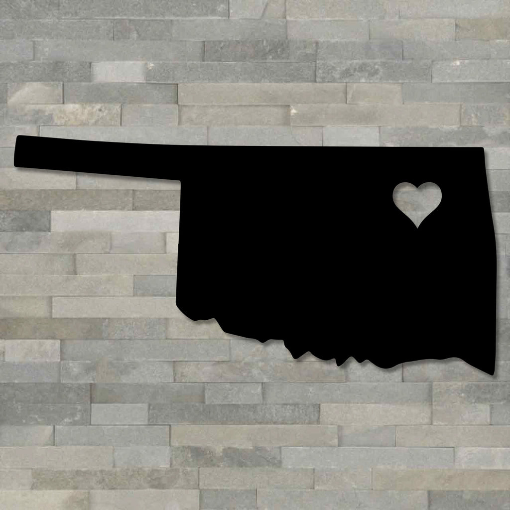 Oklahoma Heart Metal Wall Decor