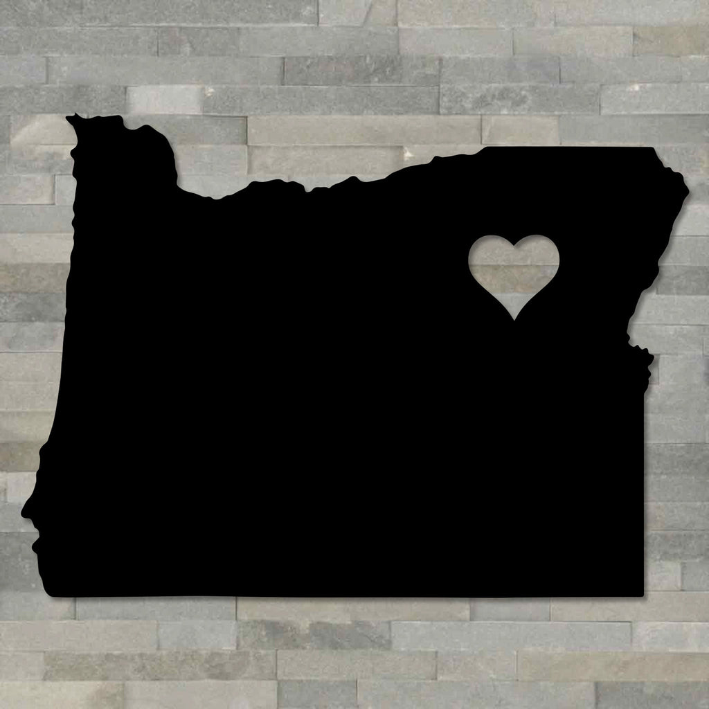 Oregon Heart Metal Wall Decor