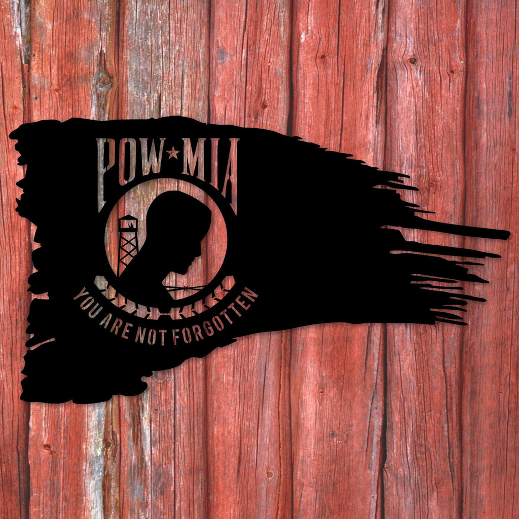 POW MIA Flag Metal Wall Decor