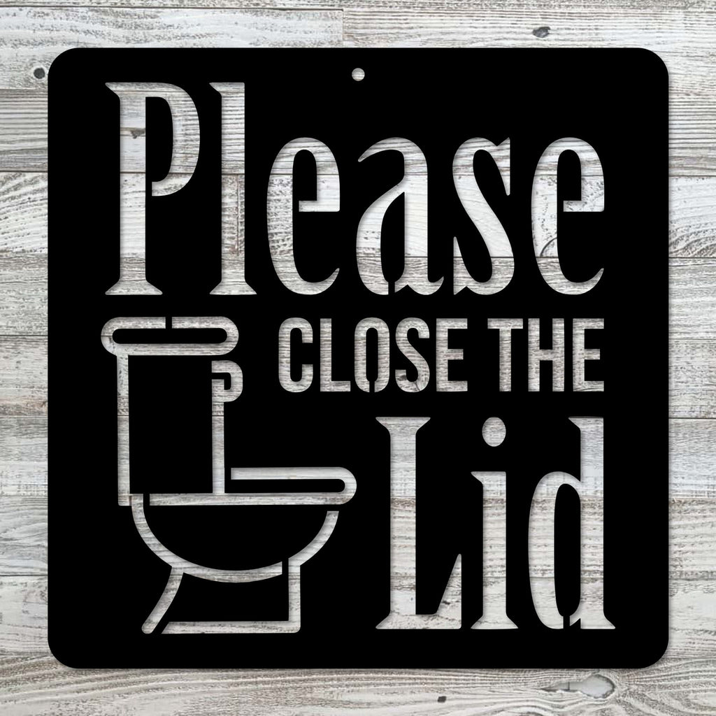 Please Close the Lid Funny Bathroom Decor