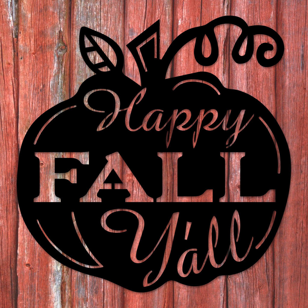 Happy Fall Y'all Pumpkin Sign | Halloween Decorations | Fall Decor | K ...