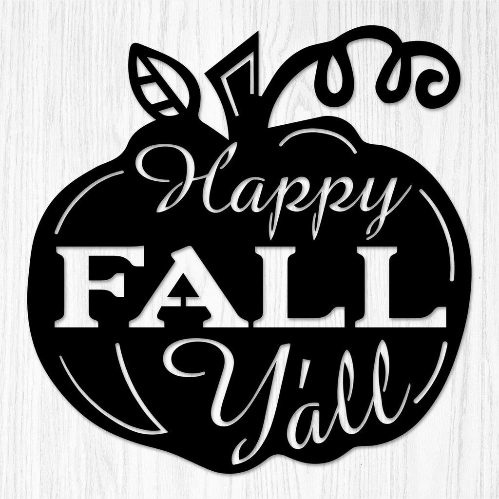 Happy Fall Y'all Pumpkin Sign