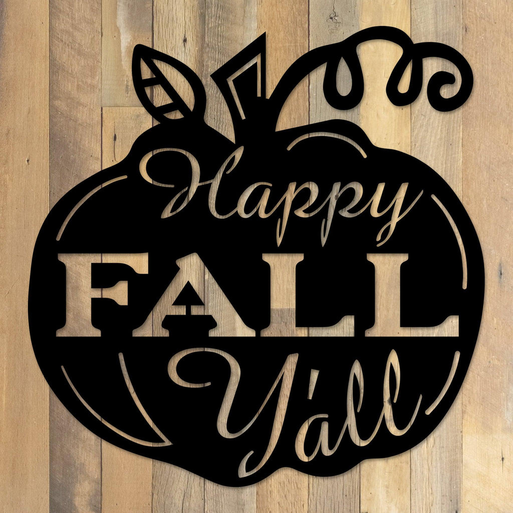 Happy Fall Y'all Pumpkin Sign