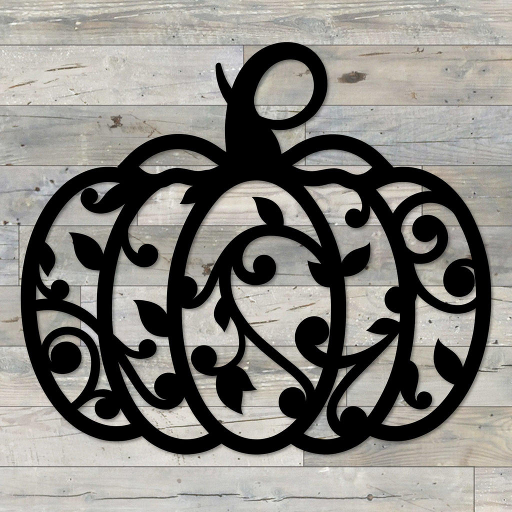 Pumpkin Swirly Metal Wall Decor