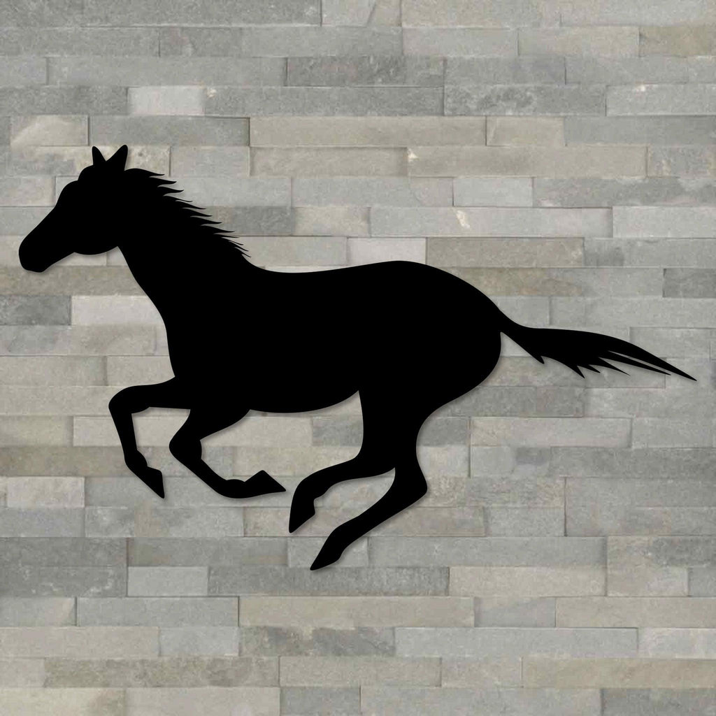 Running Horse Metal Wall Art