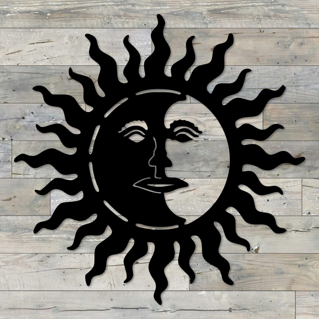 Sun Face Metal Wall Art