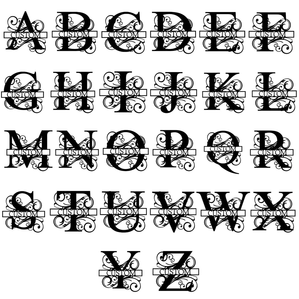 Custom Monogram Metal Art | Wall Signs & Home Decor | Made in the USA ...