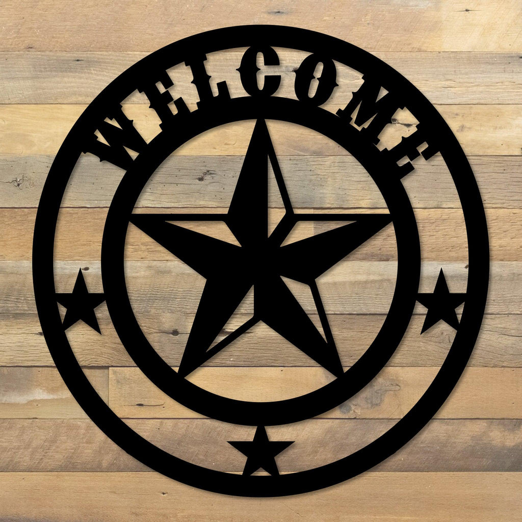 Texas Star Welcome Sign