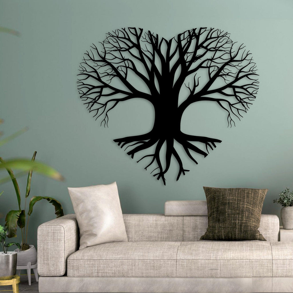 Tree Of Life Heart Metal Wall Art