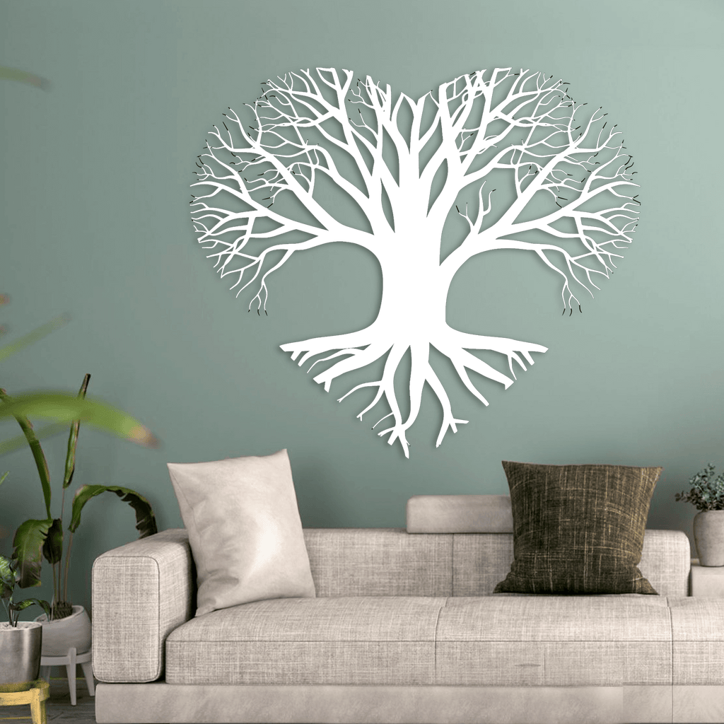 Tree Of Life Heart Metal Wall Art