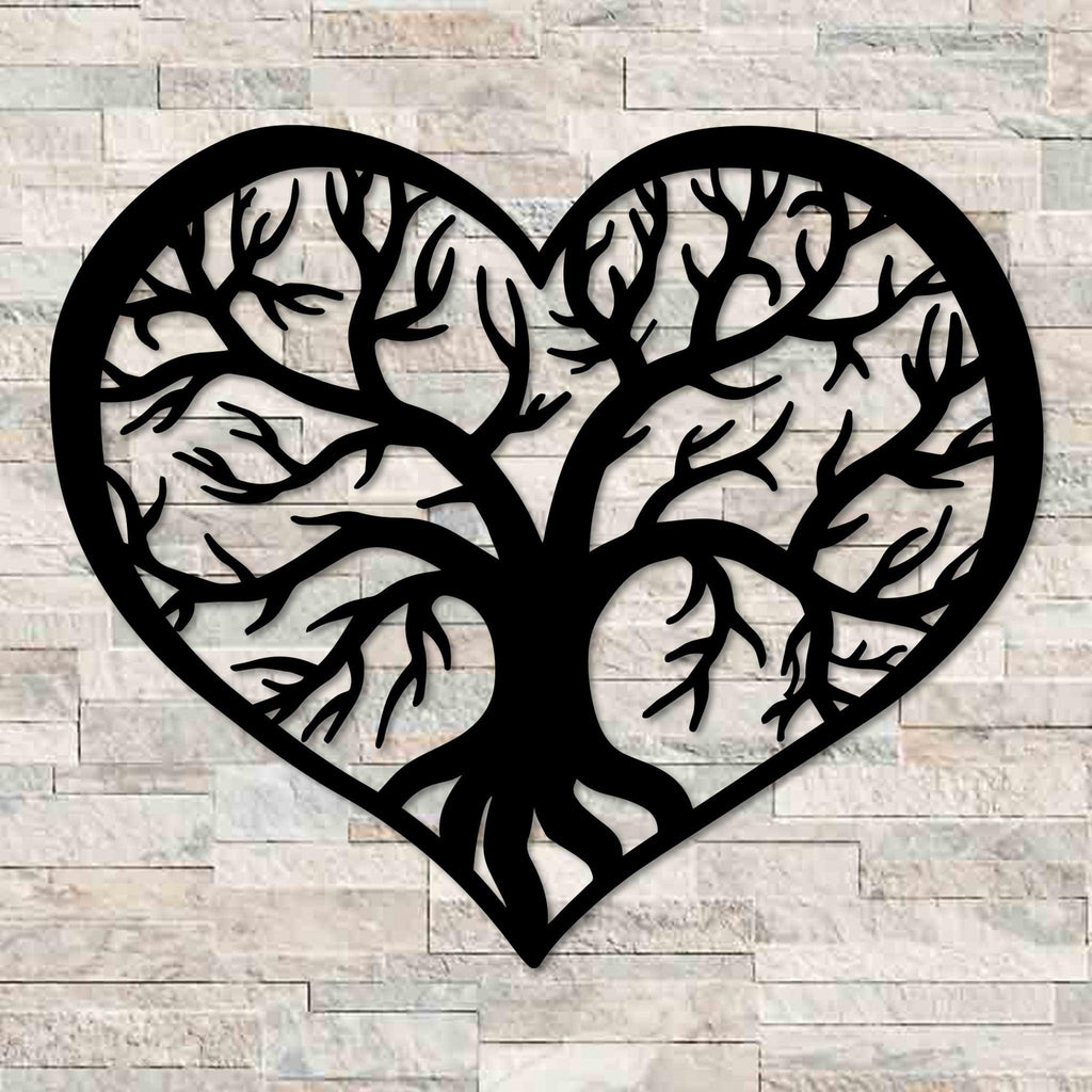 Tree Heart Metal Wall Decor