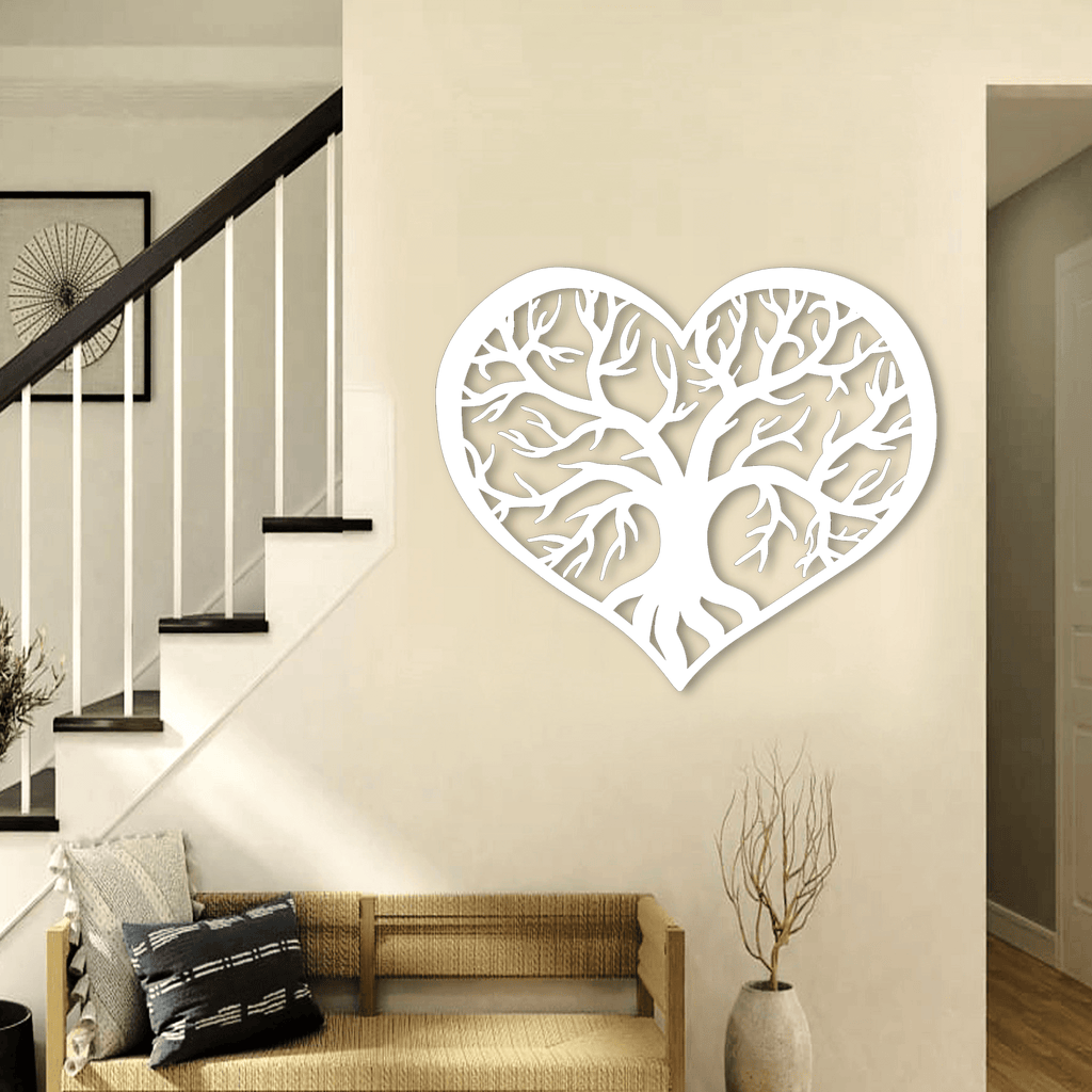 Tree Heart Metal Wall Decor