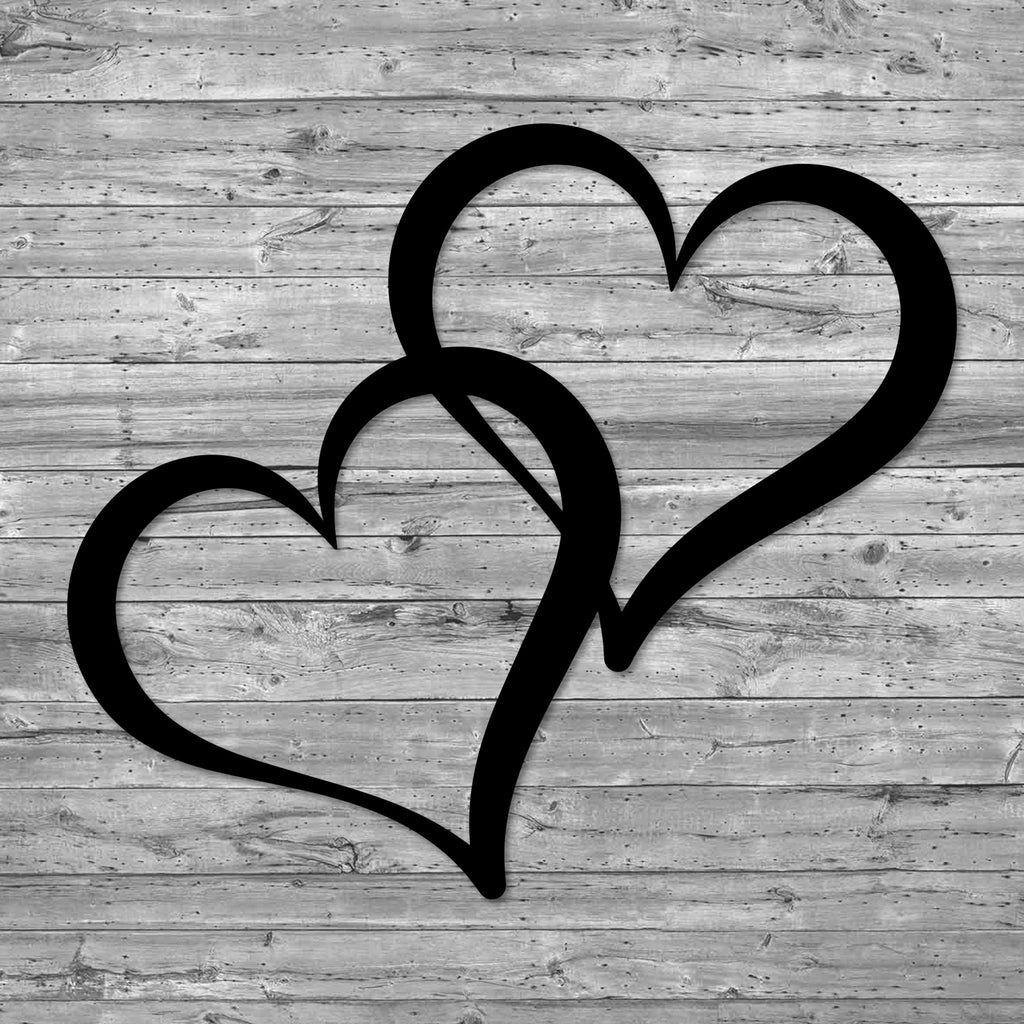 Two Hearts Metal Wall Art | Love Decor For your Home | Made In The USA ...