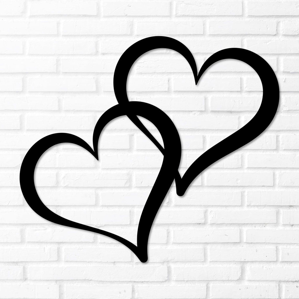 Two Hearts Metal Wall Art | Love Decor For your Home | Made In The USA ...