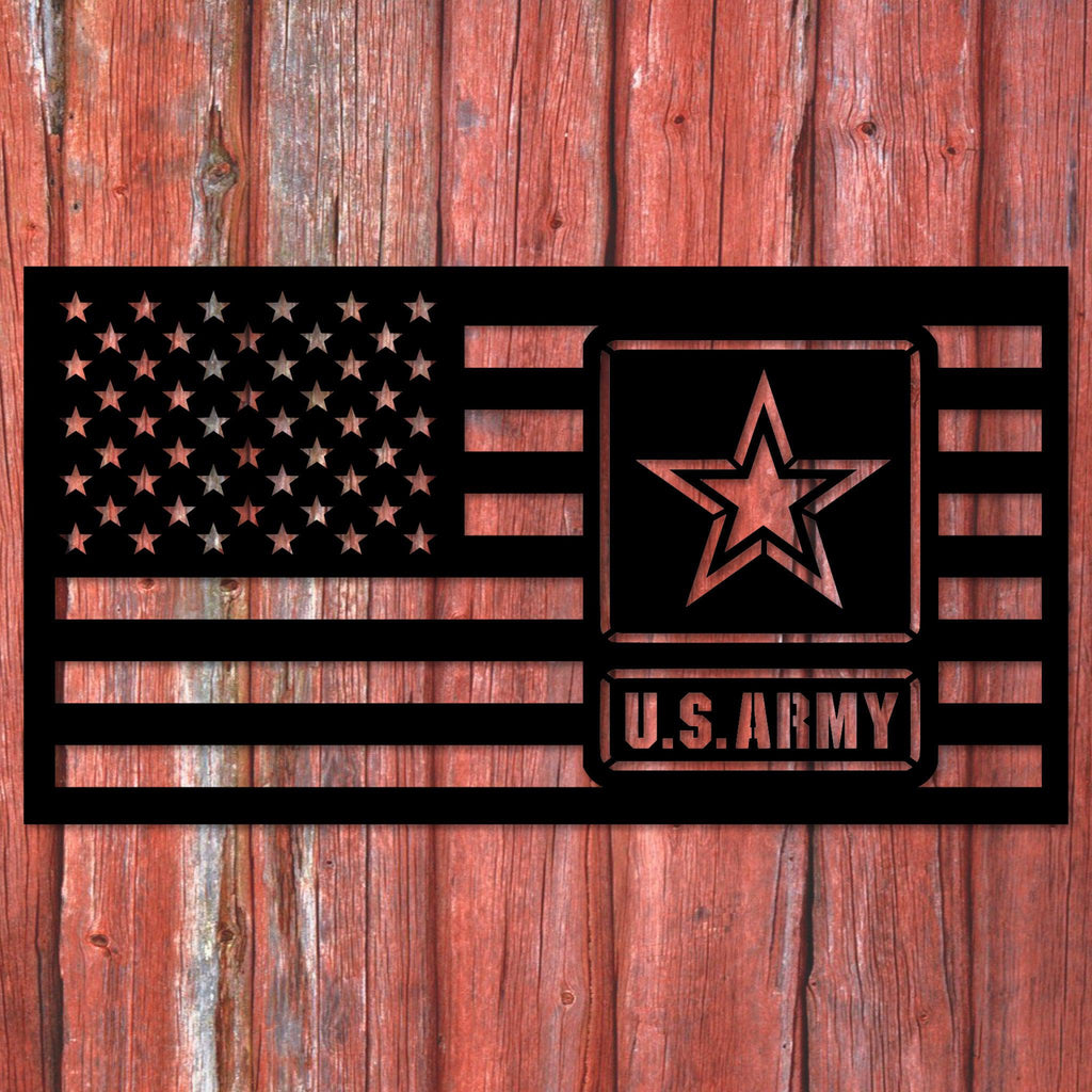 US Army Flag Metal Wall Art