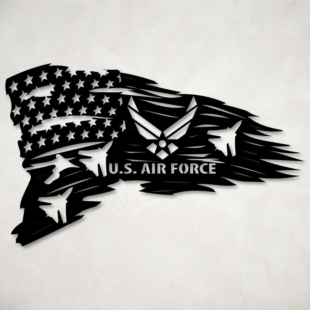 Air Force American Flag Metal Wall Decor