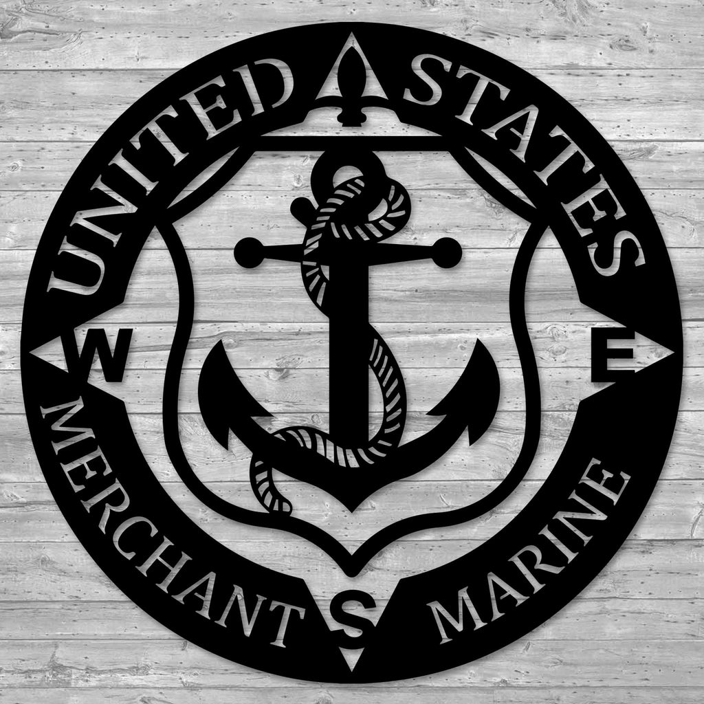 United States Merchant Marine Seal Metal Wall Decor