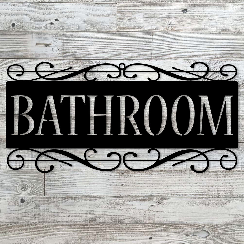 Fancy Bathroom Sign
