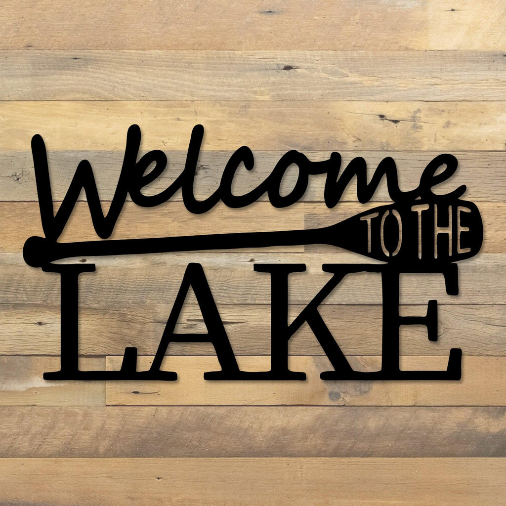 Welcome to the Lake Metal Sign