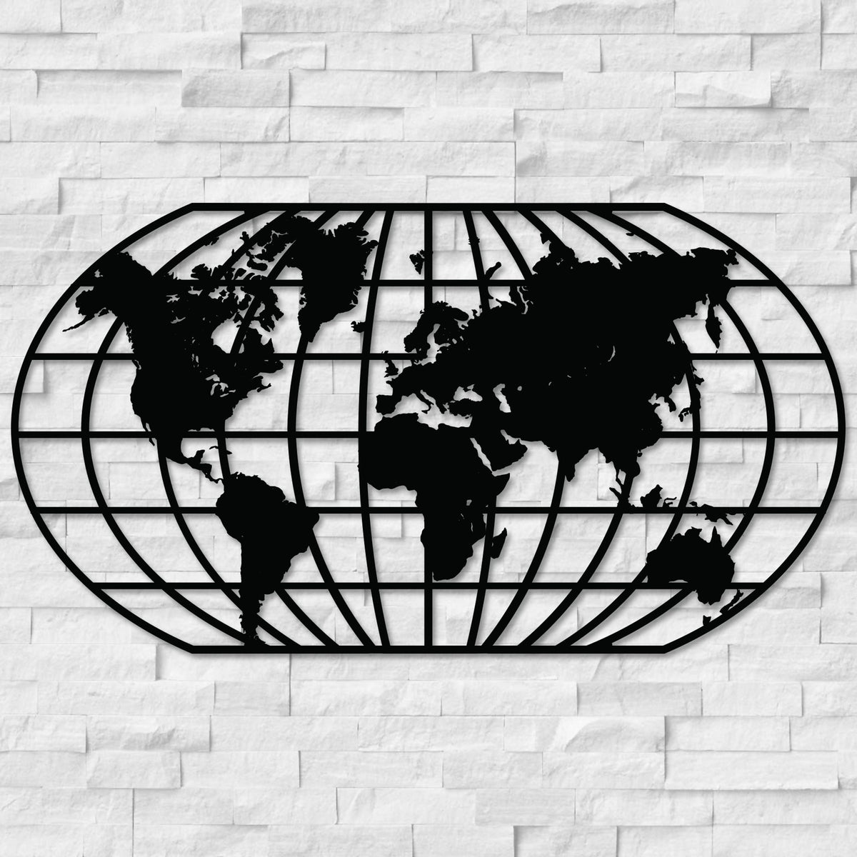 World Map Wall Art Metal Signs & Home Decor Made In The USA K&S