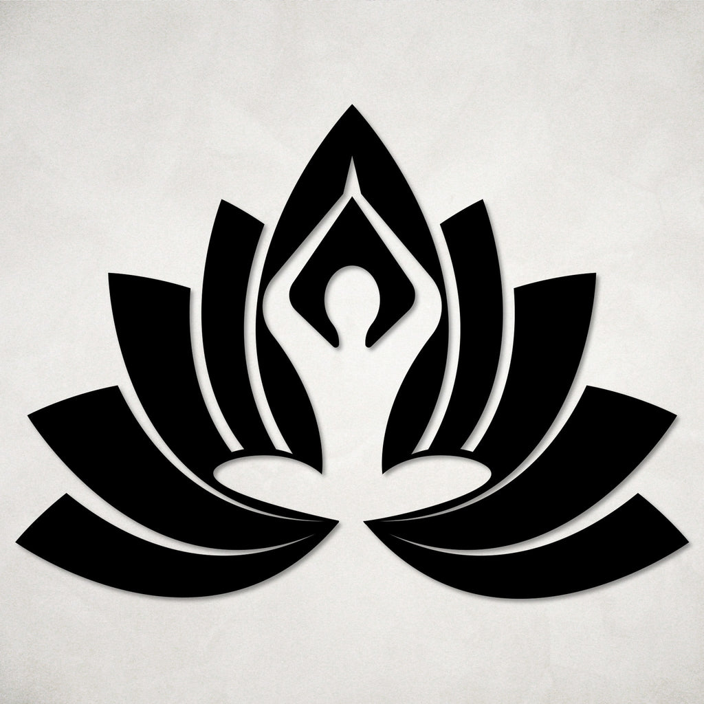 Yoga Lotus Flower Metal Wall Decor